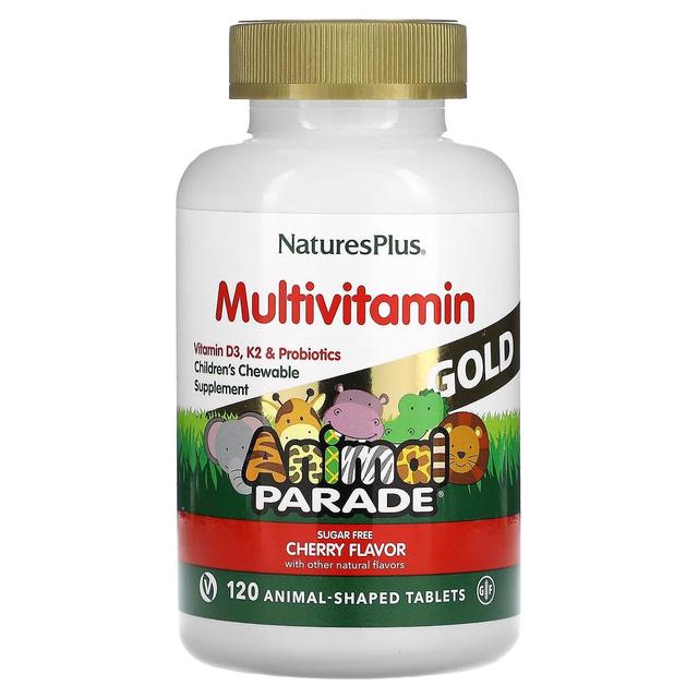 Nature's Plus NaturesPlus, Animal Parade Gold, Children's Chewable Supplement, Cherry, 120 Animal-Shaped Tablets on Productcaster.