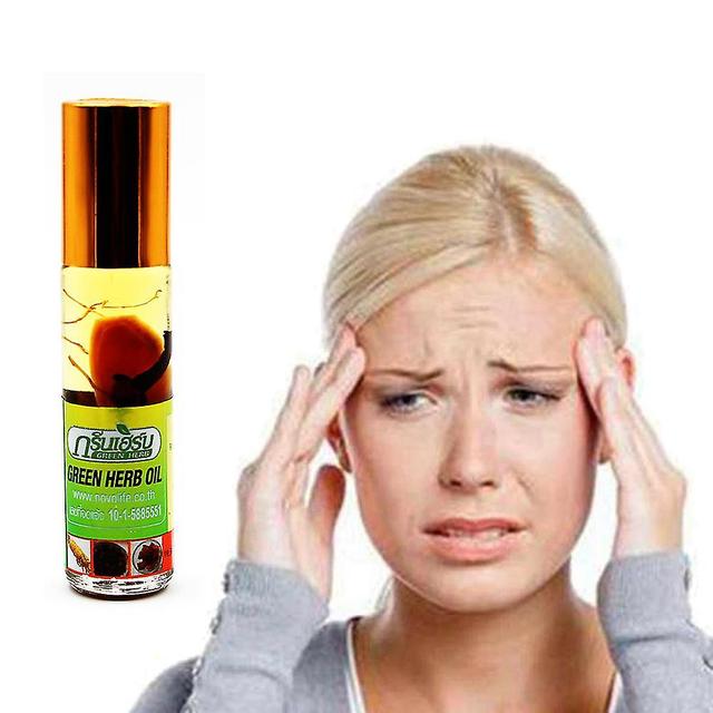 8ml Thai Green Herb Nasal Peppermint Oil Essential Oil Refreshing Brain Sickness Refreshing Oil Pain Relief Ointment Compound on Productcaster.