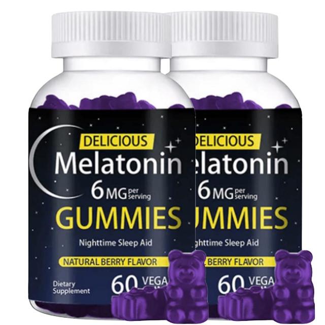 60ct Melatonin Mg Gummies Immune Plus Sleep Melatonin Gummies Vitamins 2PCS on Productcaster.