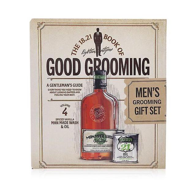 18.21 Man Made Book of good grooming gave sett volum 4: krydret vanilje (vask 532ml + olje 60ml) - 2stk on Productcaster.