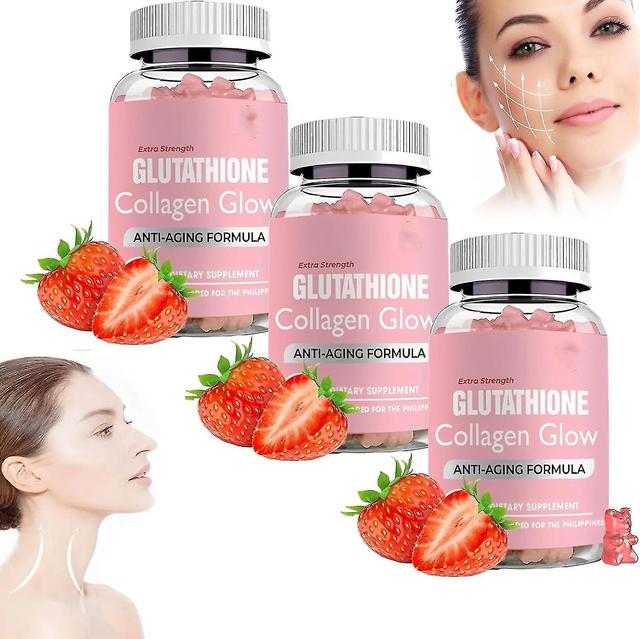 Glutathion-Kollagen-Gummis, Glutathion-Kollagen-Glow-Gummis für dunkle Flecken, Korea-Glutathion-Gummis für Frauen, Hautpflege 180 Stück on Productcaster.