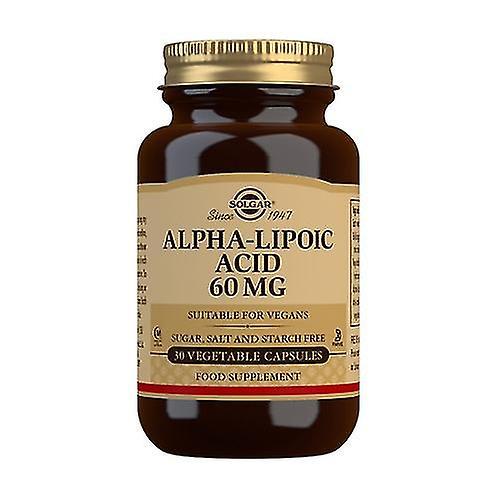 Vitamins Supplements 30 Vegetable Capsules of Alpha Lipoic Acid (60mg) on Productcaster.