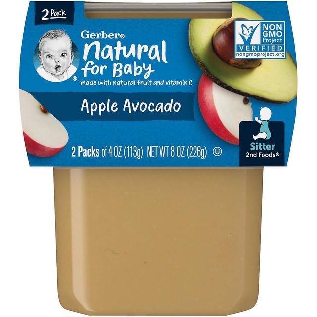 Gerber, Natural for Baby, 2nd Foods, Apple Avocado, 2 Pack, 4 oz (113 g) Each on Productcaster.