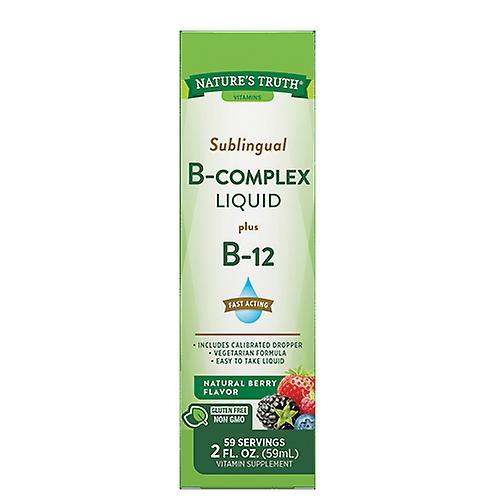 Nature's Truth Sublingválny B Komplex Liquid Plus B-12 Natural Berry Flavor Liquid, 2 Oz (balenie po 1) on Productcaster.