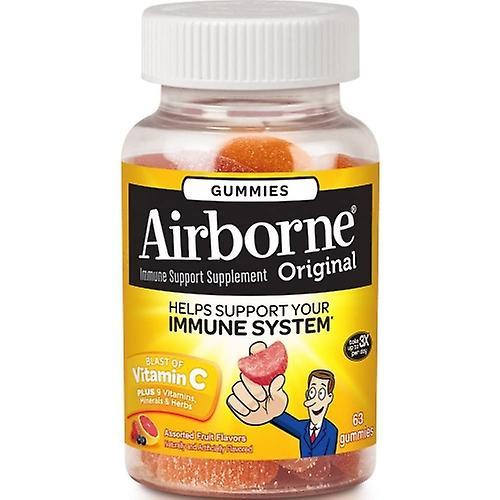 Airborne Vzduchom prenášaná imunitná podpora Gummies Rozmanité ovocie, 63 gummies (balenie po 1) on Productcaster.