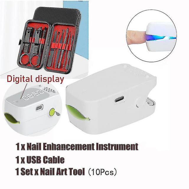 Manike 905nm laservoeten, therapeutisch bleken, instructies voor nagels, pijnloos, eliminatie van nagelschimmels, infectie Set LCD Style on Productcaster.