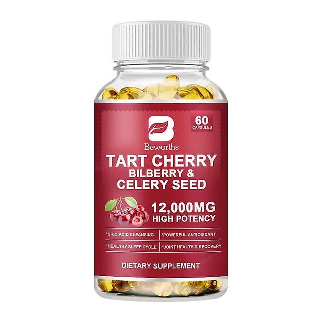 Eccpp Organic Tart Cherry Extract Capsules With Bilberry Fruit&celery Seed Premium Uric Acid Cleanse For Joint Support&muscle Recovery 60pcs on Productcaster.