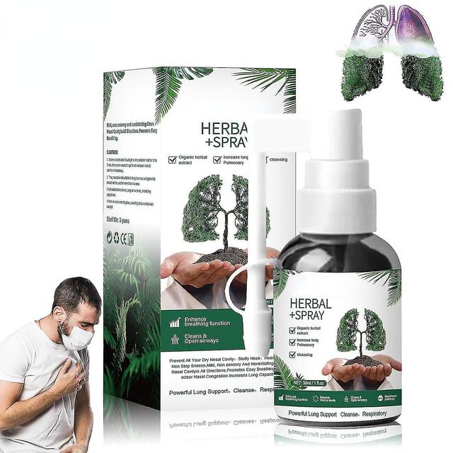 Herbal Lung Cleanse Mist, Suporte Pulmonar Poderoso, Extrato Natural Herbal Cleanse Névoa Poderoso Pulmão Cleanse Respiratório 1pcs on Productcaster.