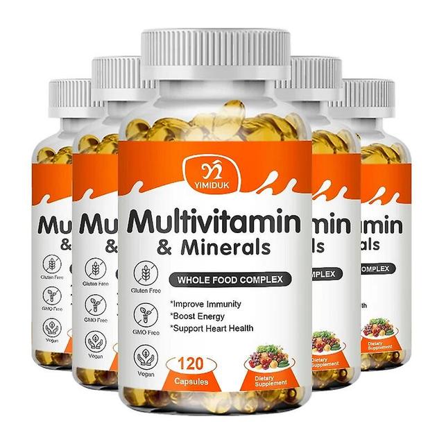 Venalisa Multivitamin Capsules with Vitamins & Minerals for Energy Brain Heart Skin Eye Health Immune Support for Women & Men 5 Bottles 120PCS on Productcaster.