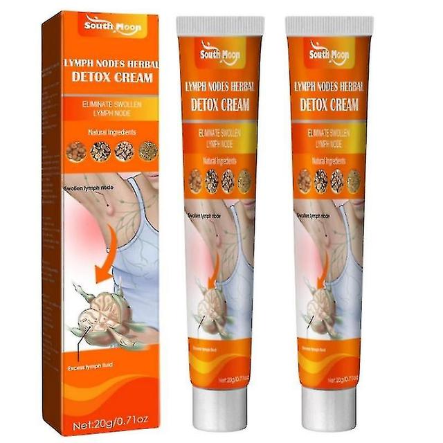 1/2/3pcs Lymphknoten Kräuter-Detox-Creme Anti-Schwellungen Lymphatische Entgiftungs-Pflege-Creme 2pcs on Productcaster.