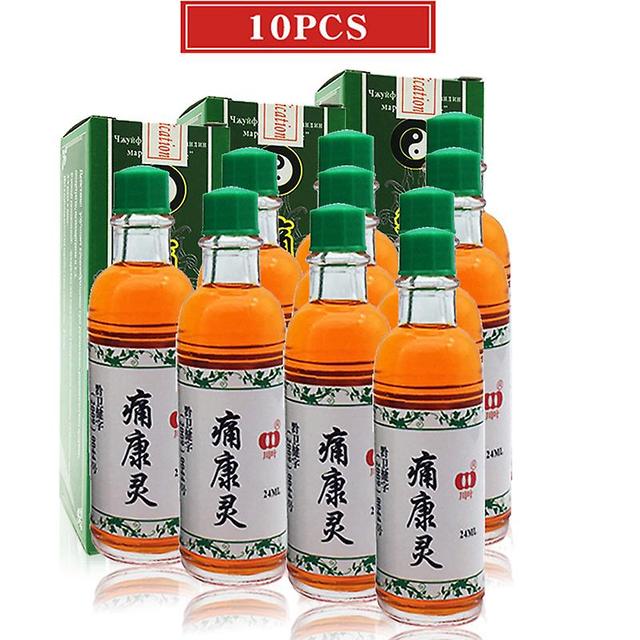 10 Bottles Rheumatism Myalgia Oil Privet Balm Liquid Treatment Frozen Shoulder Arthritis Injury Sprain Pain Relief Plaste 10Pcs on Productcaster.