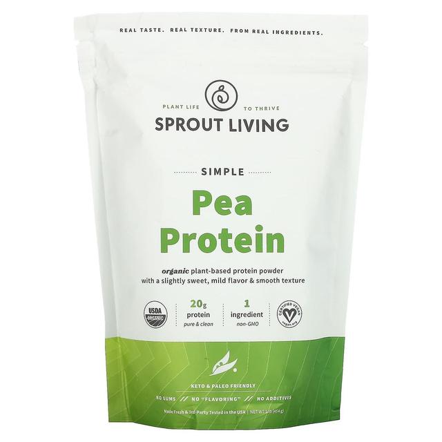 Sprout Living, Simple Pea Protein, 1 lb (454 g) on Productcaster.