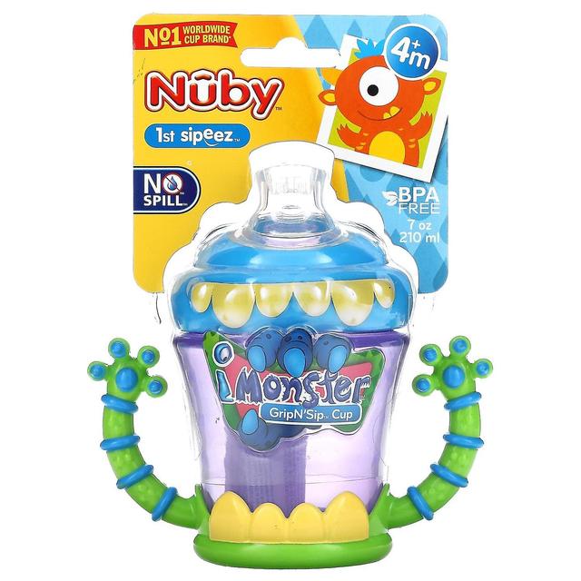 Nuby, iMonster Grip N 'Sip Cup, 4+ månader, 7 oz (210 ml) on Productcaster.