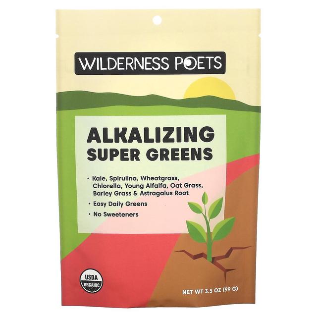 Wilderness Poets LLC, Alkalizujące Super Greens, 3,5 uncji (99 g) on Productcaster.