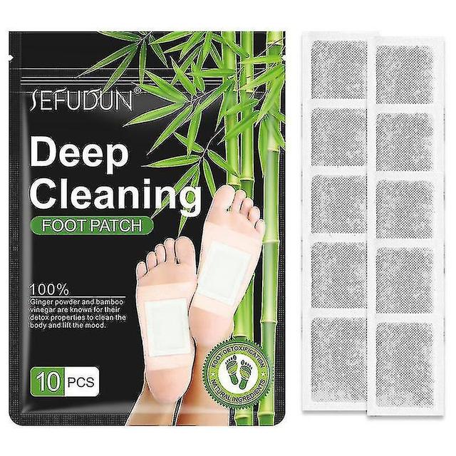 10pcs Detox Foot Patches Pads Natural Herbal Stress Relief Feet Body Toxins Detoxification Cleansing on Productcaster.