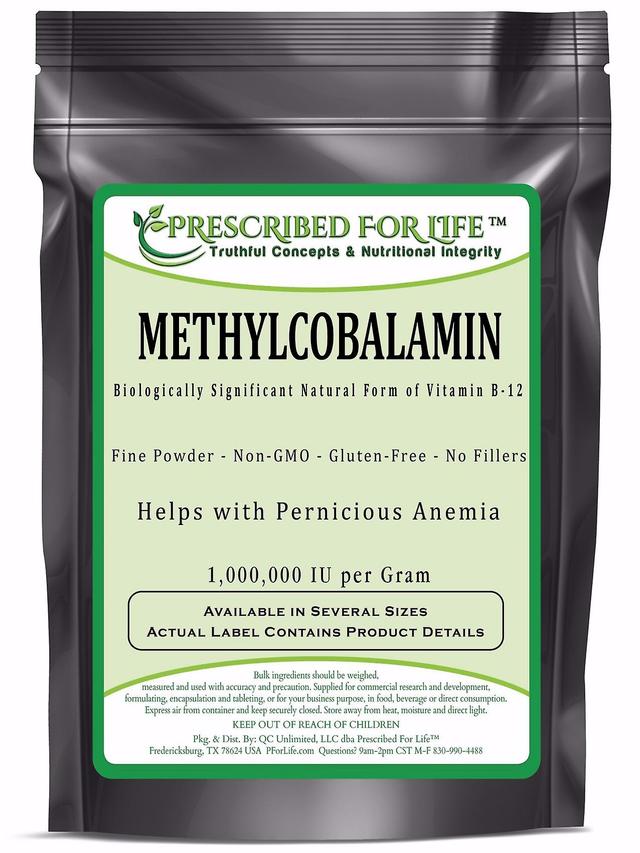 Prescribed For Life MethylCobalamin-Natural vitamiini B-12 Pure Powder (1 000 000 IU per gramma) 1 kg (2.2 lb) on Productcaster.