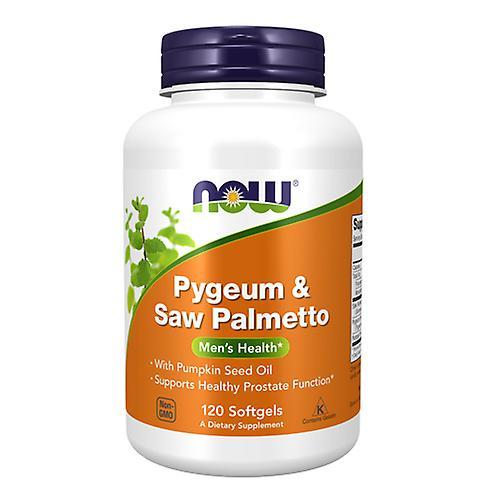 Now Foods Pygeum & Saw Palmetto Extrakt, 25 mg / 80 mg, 120 Softgels (Packung mit 4) on Productcaster.