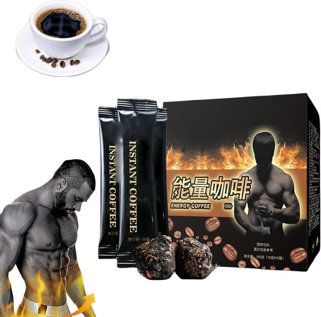 Fongwan Black Maca mænds energikaffe, instant maca kaffepulver, mænds maca kaffe, naturligt energitilskud, øge energi og styrke 3 kasse - 30stk on Productcaster.