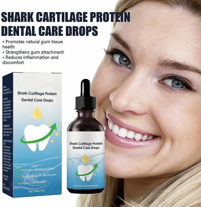 Zjrui Shark Cartilage Protein Dental Regrowth Drops,tooth Serum To Correct Stain Removal, Shark Cartilage Protein Dental Regrowth Drops 3 Pcs on Productcaster.