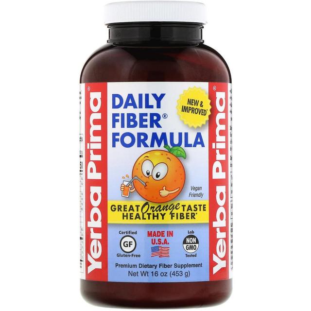 Yerba Prima, Daily Fiber Formula, Orange , 16 oz (453 g) on Productcaster.