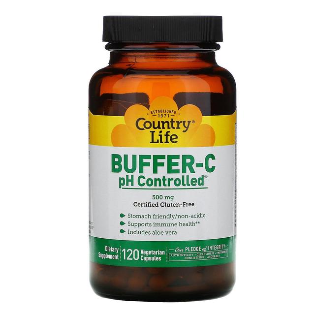 Country Life, Buffer-C, pH Controlled, 500 mg, 120 Vegetarian Capsules on Productcaster.