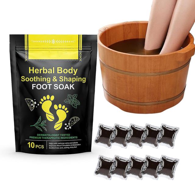 10st Herbal Body Detox Foot Soak Beads, Natural Herbal Foot Cleaning Soak Beads, Avslappnande Lugnande Upplevelse Mn Kvinnor 2 boxes-20 pcs on Productcaster.