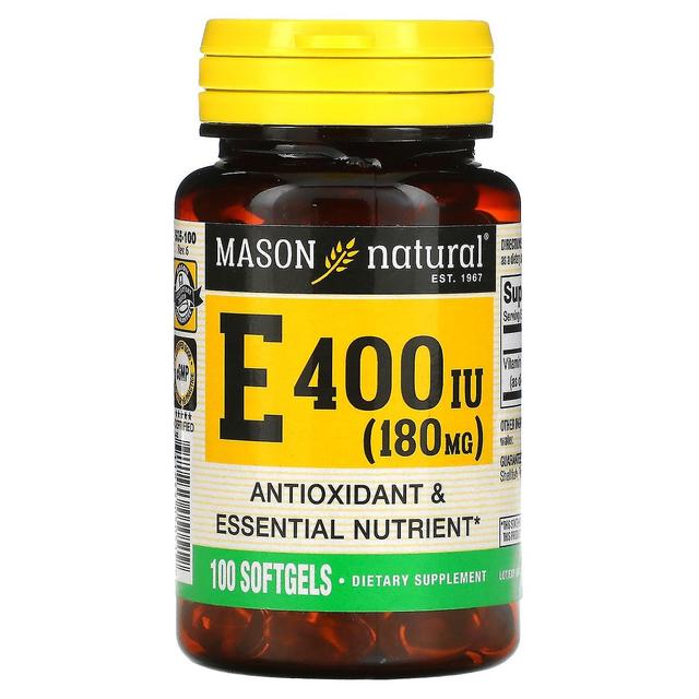 Mason Natural, Vitamin E, 180 mg (400 IU), 100 Softgels on Productcaster.