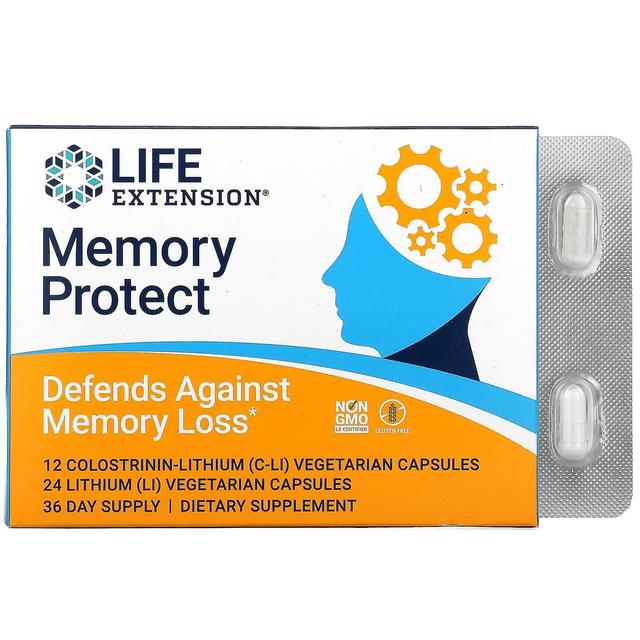 Life Extension, Memory Protect, 36 Vegetarian Capsules on Productcaster.