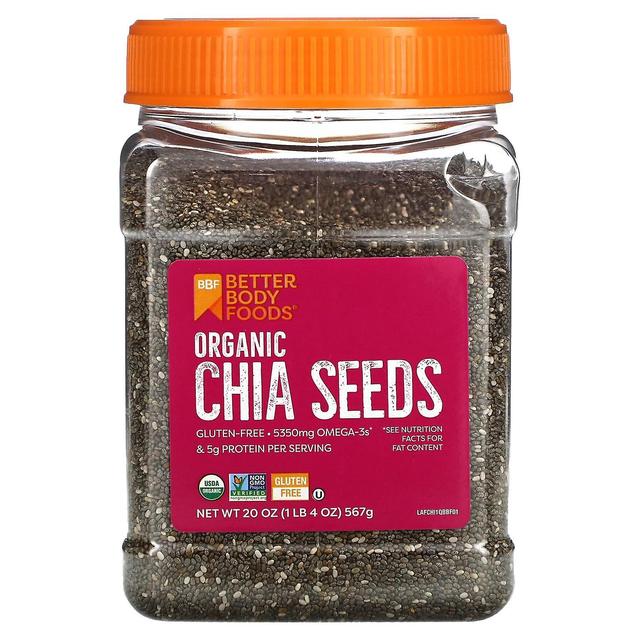 BetterBody Foods, orgaaniset chia-siemenet, 20 oz (567 g) on Productcaster.