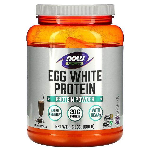 NOW Foods, Sports, Egg White Protein, Creamy Chocolate, 1.5 lbs (680 g) on Productcaster.