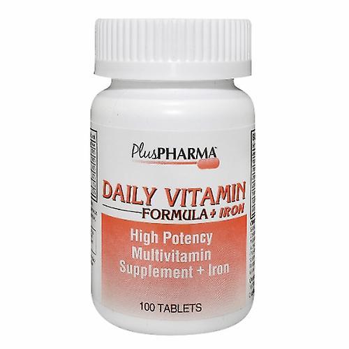 Plus Pharma Daily Vitamin Formula + Iron, 100 Tabs (Pack of 1) on Productcaster.