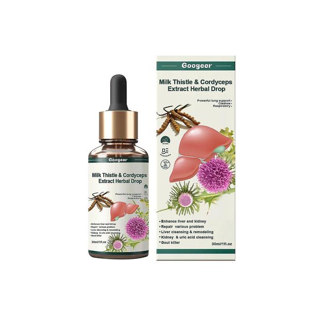 HKLSSM Milk Thistle Cordyceps Drops Liver Support, 30ml -F on Productcaster.