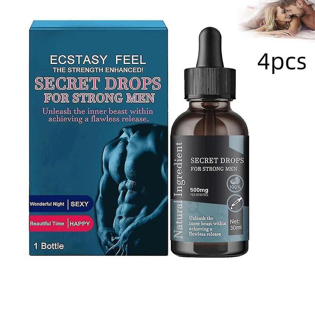 Secret Happy Drops For Strong Men, Pleasurepeak Oral Drops, Intimacy Booster Hormones Drops Enhancing Sensitivity And Pleasure, 30ml 4pcs - 120ml on Productcaster.