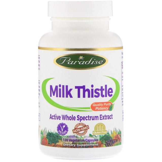 Paradise Herbs, Milk Thistle, 120 Vegetarian Capsules on Productcaster.