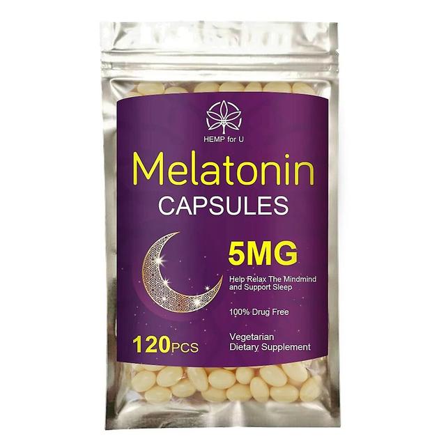 Kapsułki melatoniny, w 100% wolne od leków, suplement diety do łagodzenia stresu i zdrowego cyklu snu Suplement melatoninyTIB TIB. 120sztuk on Productcaster.