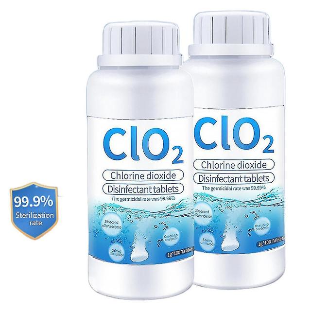 100-500PCS Food Grade Chlorine Dioxide Effervescent Tablet Clo2 Anti-bacterial Disinfection Chemical Tablet -CL Size 5Bottle on Productcaster.