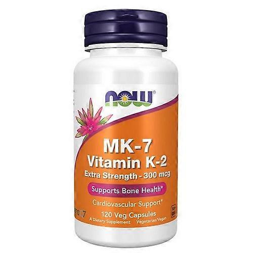 Now Foods MK-7 Vitamin K-2 Extra Strength, 300 Mcg, 120 VegCaps (Pack of 1) on Productcaster.