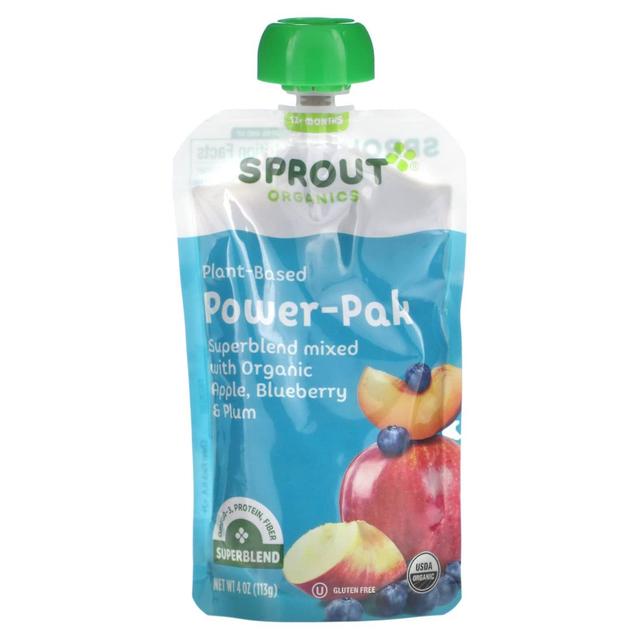 Sprout Organics, Power Pak, 12 Months & Up, Apple, Blueberry & Plum, 4 oz (113 g) on Productcaster.