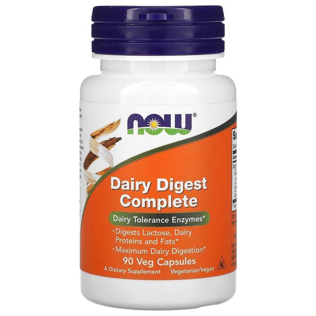 NOW Foods, Dairy Digest Complete, 90 Veg Capsules on Productcaster.