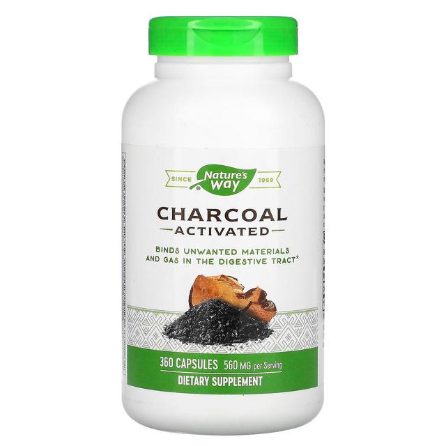 Nature's Way, Charcoal, Activated, 280 mg, 360 Capsules on Productcaster.