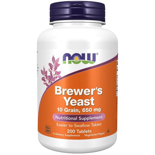 NOW Foods Brewer's Yeast 650 mg 200 Tablets on Productcaster.