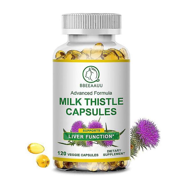 Guoguo Beau Natural Milk Thistle Extract Capsules Protect The Liver Improve Liver Function Whitening Anti-wrinkle Anti-spot Anti-aging 10pcs on Productcaster.