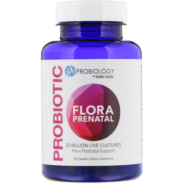 Belle+Bella, Probiology, Probiotic Flora Prenatal, 25 Billion CFU, 30 Capsules on Productcaster.