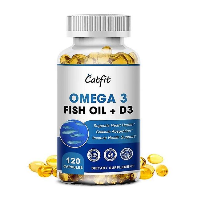 Vorallme Catfit Organic Deep Sea Fish Oil, Omega3 and Vitamin D3, Cardiovascular and Cerebrovascular Repair, Brain and Nervous System Care 120PCS on Productcaster.