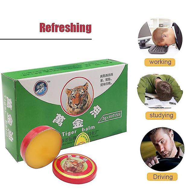 120pcs Tiger Balm Summer Cooling Oil Refresh Brain Drive Out Mosquito Eliminate Bad Smell Treat Headache God Medicine on Productcaster.