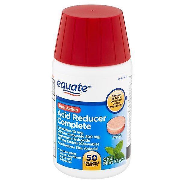 Equate dual-action kompletný, žuvací acid reducer & antacid tablety, mätová chuť, pomáha zmierniť pálenie záhy v dôsledku kyslých porúch trávenia, ... on Productcaster.