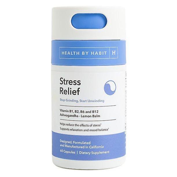 Health by habit stress relief supplement, vitamins b1, b2, b6, b12, 60 capsules on Productcaster.