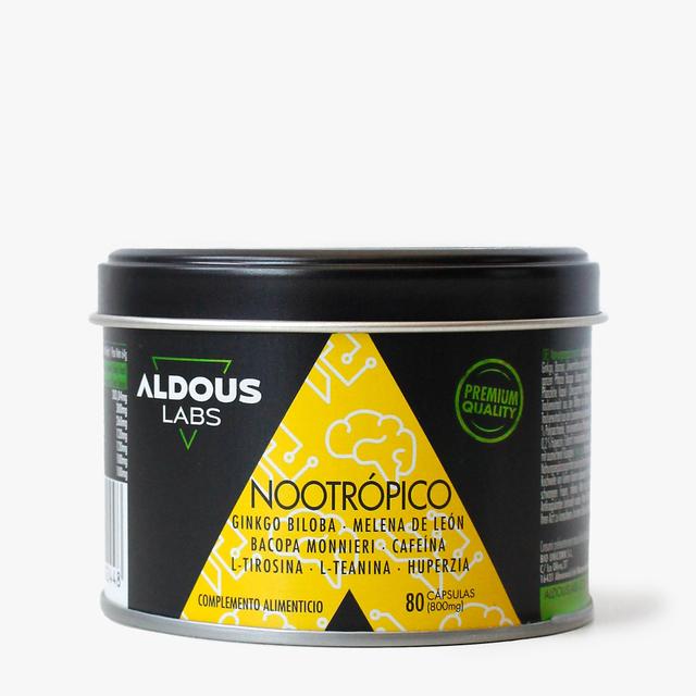 ALDOUS LABS Nootropic with ginkgo biloba, lion's mane, caffeine, bacopa, tyrosine, theanine and huperzine a - 80 capsules on Productcaster.