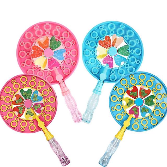 Outdoor Pinwheel Bubble Stick Handheld Multi-hole Bubble Blower Summer Bubble Maker Toys on Productcaster.