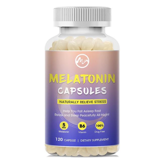 Visgaler Melatonin Capsules Uninterrupted Sleep Patterns 3mg Veg Capsules Supports Relaxation Vitam B6 Dietary Supplement For Adult 60pcs on Productcaster.